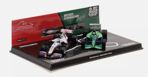 512213247 HAAS F1 TEAM VF-2 + JORDAN FORD 191 MICK AND MICHAEL SCHUMACHER 1/43