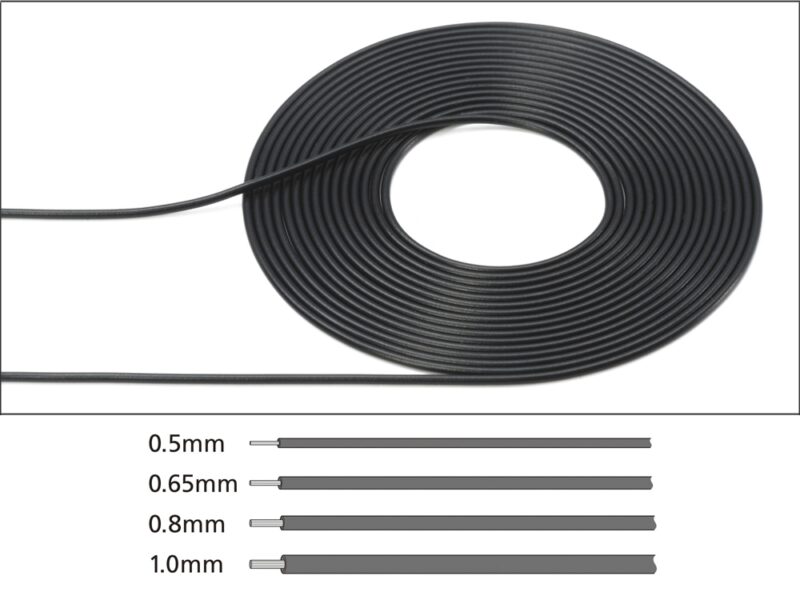 CAVO VINILE NERO 1mm x 2mt