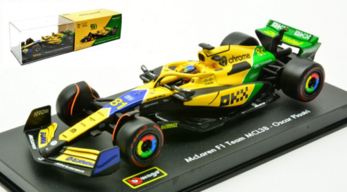 38215pm McLAREN MCL 38 O.PIASTRI-SENNA 30th ANN. SIGNATURE 1/43