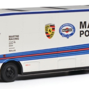 MERCEDES RACECAR TRANSPORTER PORSCHE MARTINI RACING 1/64