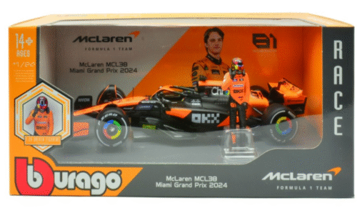 28040P McLAREN MCL38 O.PIASTRI WITH FIGURE 1/24