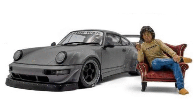 PORSCHE 911 964 RWB BODYKIT COUPE WITH A.D. FIGURE 1/18