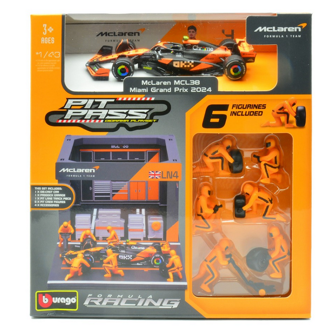 PIT STOP SET MC LAREN MCL 38 L.NORRIS 1/43