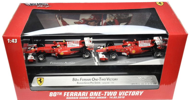 80th FERRARI F10 ONE-TWO VICTORY F.ALONSO - F.MASSA 1/43