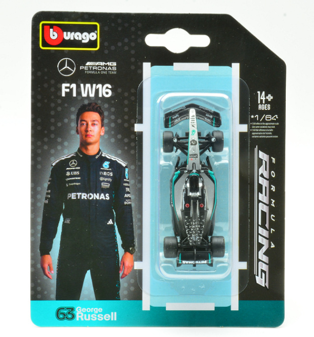 MERCEDES AMG W16 G.RUSSELL 1/64