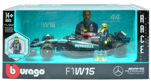 28069 MERCEDES AMG W15 L.HAMILTON + PILOTA 1/24
