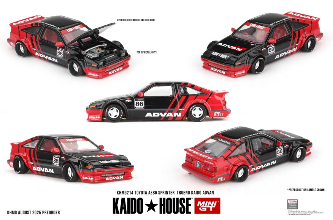 TOYOTA AE86 SPRINTER TRUENO KAIDO ADVAN 1/64